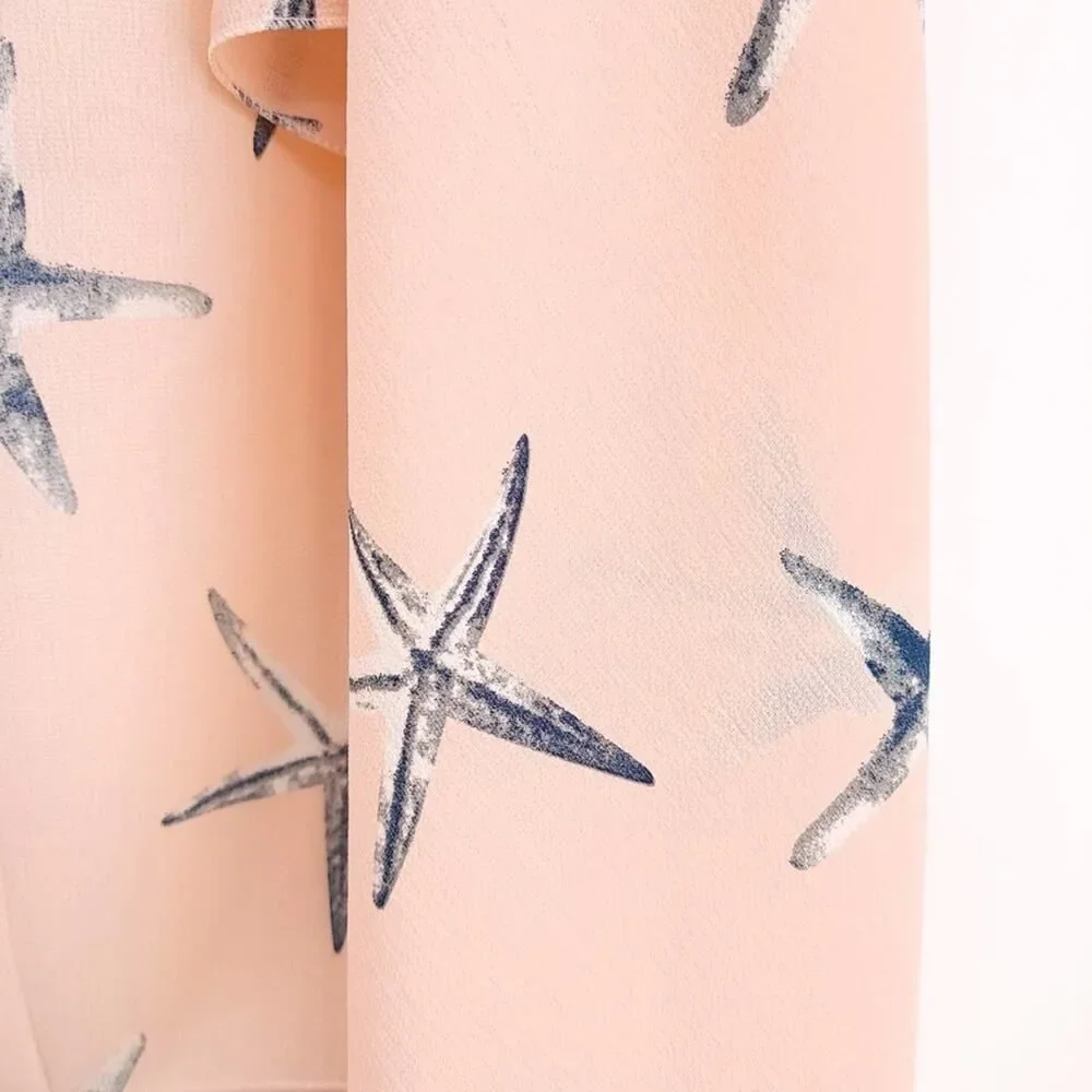 A&O Sleeveless Starfish Peach Cardigan Vest
